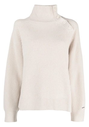 Calvin Klein ribbed-knit wool jumper - Neutrals