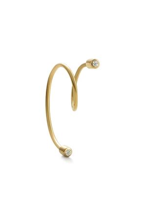 Shihara 18kt yellow gold Twist Curl 02 diamond single earring