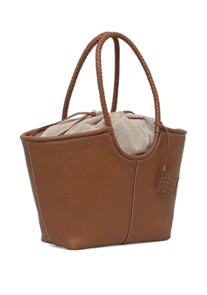 Pedro Del Hierro braided-handle tote bag - Brown