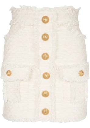 Balmain tweed mini skirt - Neutrals