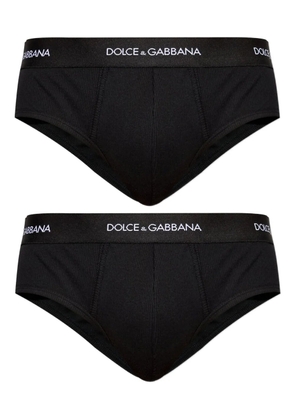 Dolce & Gabbana logo-waistband briefs - Black
