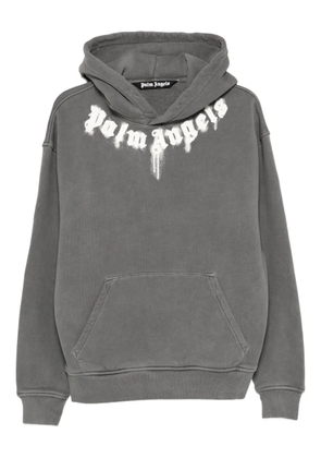 Palm Angels logo-print hoodie - Grey