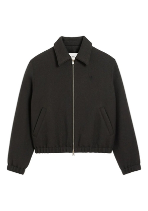AMI Paris wool Ami De Coeur zipped jacket - Black