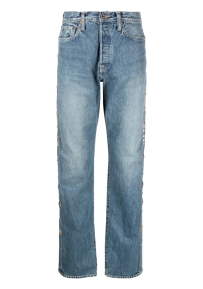 KAPITAL stud-embellished straight-leg jeans - Blue