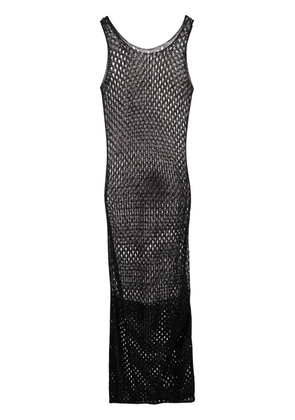 Dion Lee metallic mesh gown - Black