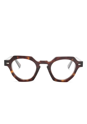 Ahlem Rue De La Paix tortoiseshell hexagonal-frame glasses - Brown