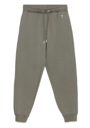 AMI Paris Ami-de-Coeur-motif sweatpants - Green