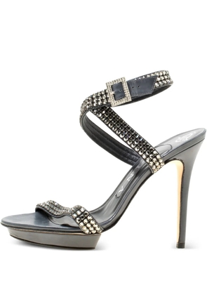 Gina 120mm crystal-embellished sandals - Black