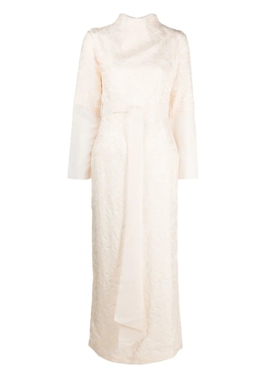Baruni jacquard belted maxi dress - Neutrals