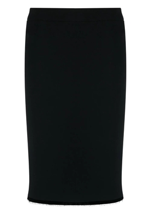 Christian Dior Pre-Owned 2010s distressed hem pencil skirt - Black