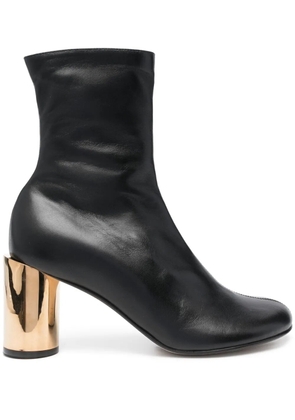 Lanvin 75mm round-toe leather boots - Black
