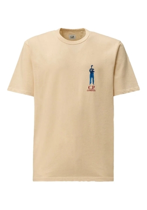 C.P. Company graphic-print cotton T-shirt - Neutrals