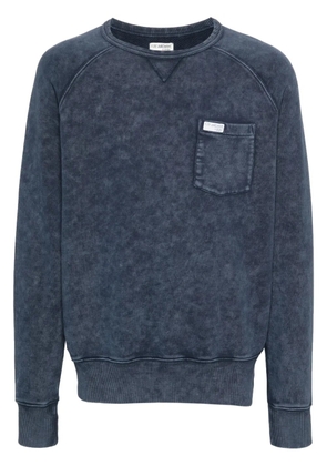 Fay logo-appliqué cotton sweatshirt - Blue