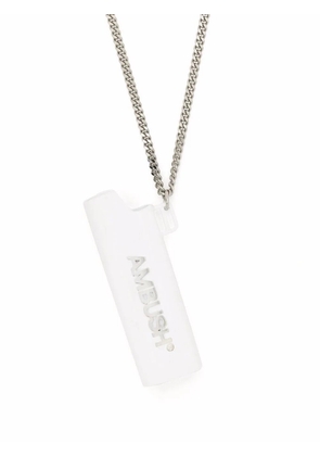 AMBUSH lighter case pendant necklace - White