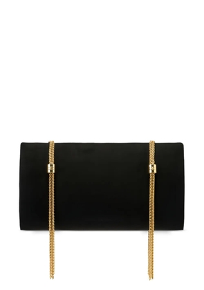 Elisabetta Franchi logo chain shoulder bag - Black