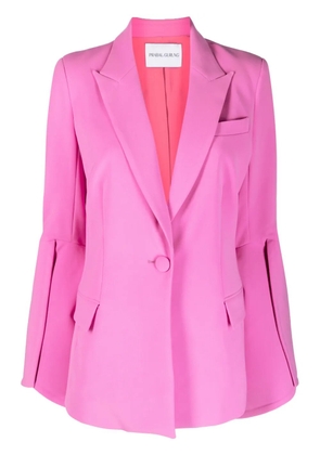 Prabal Gurung slit-sleeve single-breasted blazer - Pink