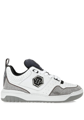 Philipp Plein Hexagon Crystal low-top sneakers - White