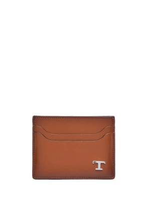 Tod's logo-plaque credit card holder - Brown