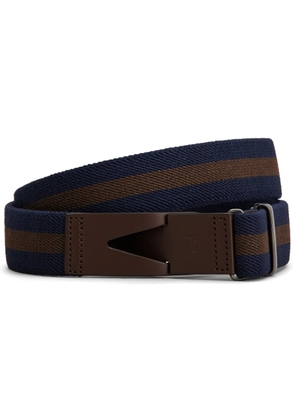 Tod's striped snap-buckle belt - Blue