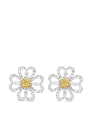 HYT Jewelry 18kt white and yellow gold stud earrings - Silver