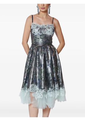 Lethicia Bronstein Mônica sequinned lace dress - Silver