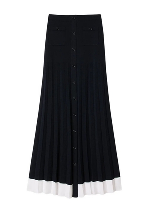 SANDRO pleated button-front skirt - Black