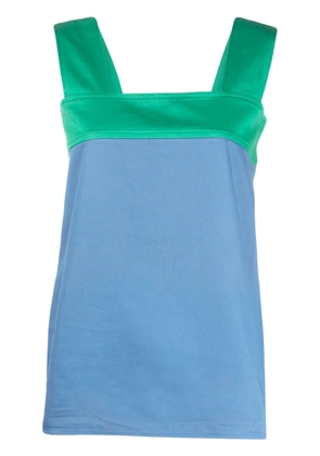 Saint Laurent Pre-Owned 1970s colour-block sleeveless top - Blue