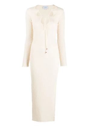 Casablanca cut-out bouclé dress - Neutrals