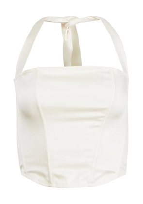 Fleur Du Mal halterneck corset top - White