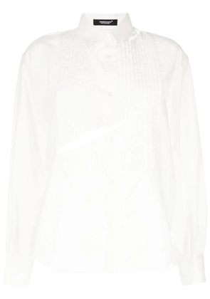 Undercover cut-out detail cotton shirt - White