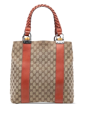 Gucci Pre-Owned 2000-2015 Large GG Canvas Bamboo Libeccio tote bag - Brown