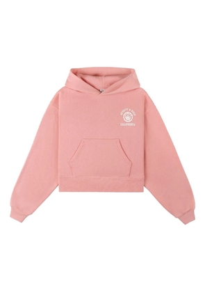 Sporty & Rich logo-print long-sleeve hoodie - Pink