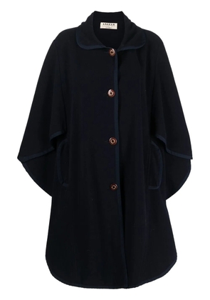 A.N.G.E.L.O. Vintage Cult 1980s cape-style single-breasted coat - Blue