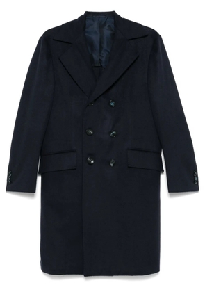 Kiton felted coat - Blue