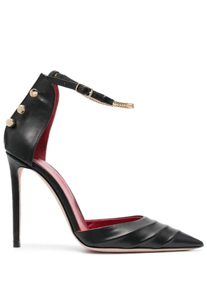HARDOT chain-detail pointed-toe pumps - Black