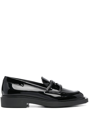 3juin square-toe 35mm leather loafers - Black