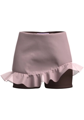 Maccapani Tonia ruffled layered skorts - Pink