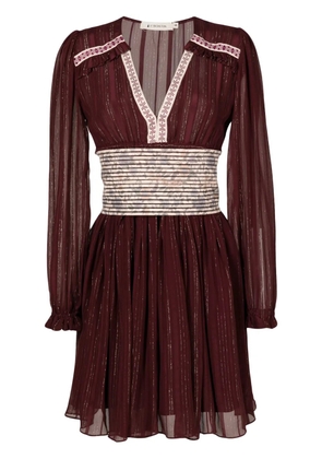 Lethicia Bronstein Agar lurex-detail minidress - Red