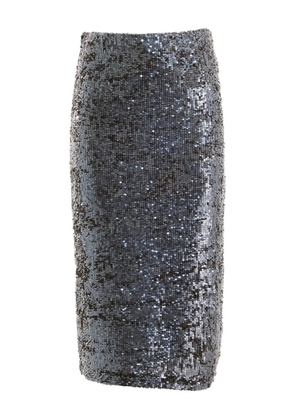 P.A.R.O.S.H. sequin-embellishment midi skirt - Grey