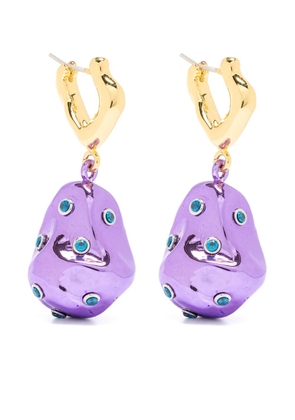 Vann Jewelry crystal-embellished drop earrings - Gold