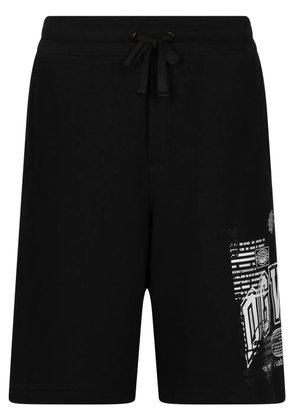 Dolce & Gabbana DGVIB3 logo-print cotton track shorts - Black