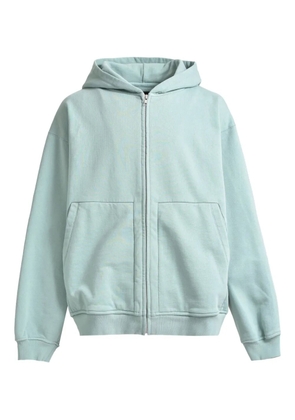 BREATH cotton zip-up hoodie - Green