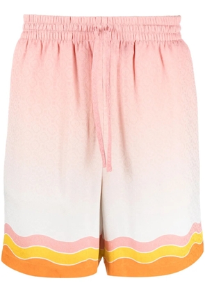 Casablanca Rainbow Monogram silk shorts - Pink