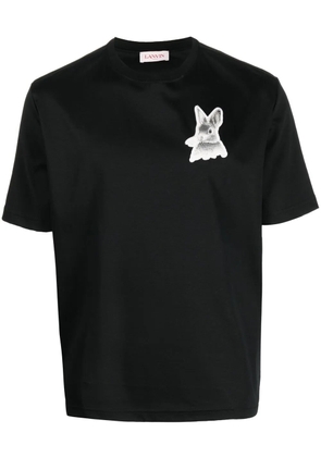 Lanvin L rabbit patch T-shirt - Black