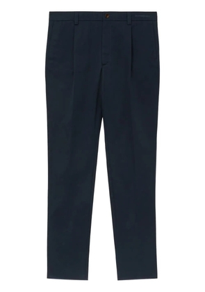 Burberry straight-leg cotton tailored trousers - Blue