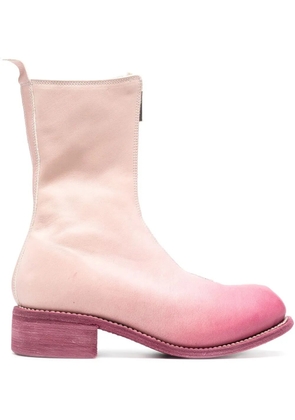 Guidi leather zip-up boots - Pink