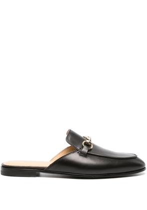 Scarosso horsebit-detail leather mules - Black