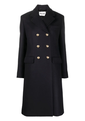 Miu Miu double-breasted wool coat - Blue