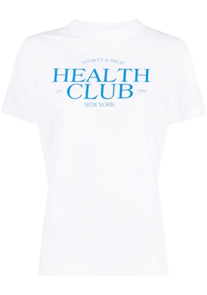 Sporty & Rich logo-print cotton T-shirt - White