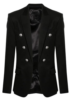 Balmain button-embellished wool blazer - Black